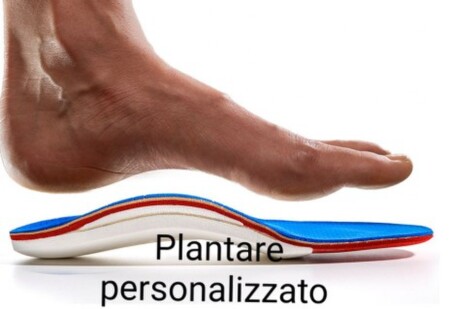 foto di un piede che si appoggia su un plantare